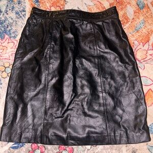 Women's Vintage Leather Skirt
